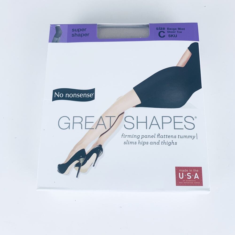 No Nonsense Great Shapes Super Shaper Size C Beige Mist Sheer Toe